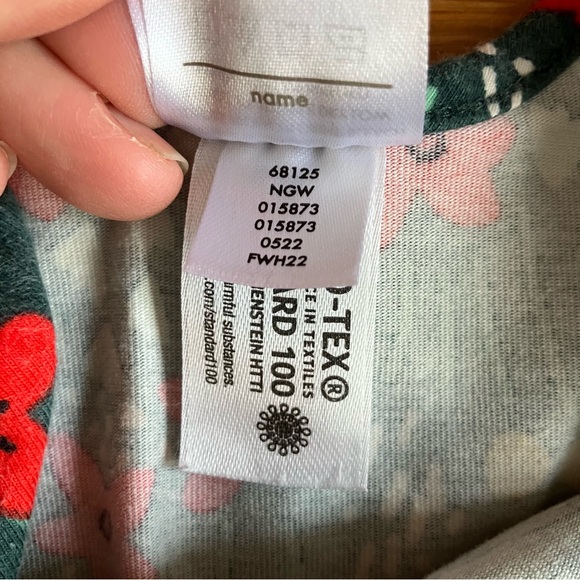 Hanna Andersson Celebration Skater Dress Poinsettia Patch Twirl Holidays 150 12 - Picture 5 of 9